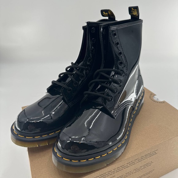 Dr. Martens 1460 Women's Patent Leather Lace Up Combat Boots 9 - Picture 6 of 14